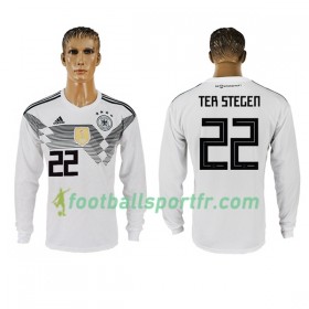 Tenue Allemagne Ter Stegen 22 Domicile Coupe du monde 2018 Maillot de Foot ML